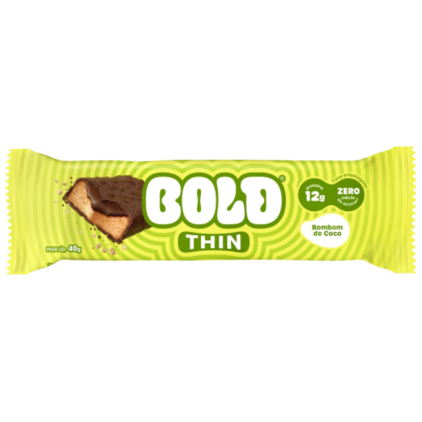 Barra de Proteína Thin Sabor Bombom de Coco Bold 40g