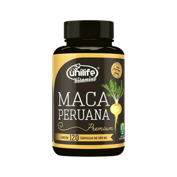 Maca Peruana Premium 100% Pura Unilife 120 cápsulas