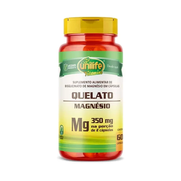 Magnésio Mg Quelato Unilife 60 cápsulas