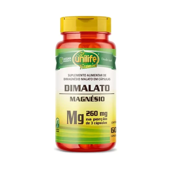 Magnésio Dimalato Unilife 60 cápsulas