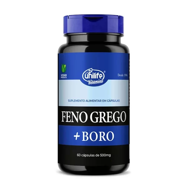 Feno Grego + Boro B Unilife 60 cápsulas