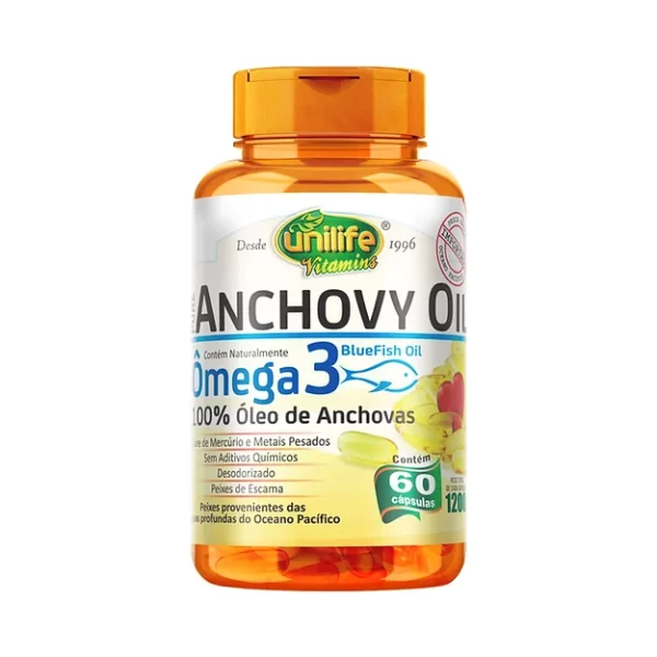 Ômega 3 Desodorizado Óleo de Anchova Unilife 60 cápsulas