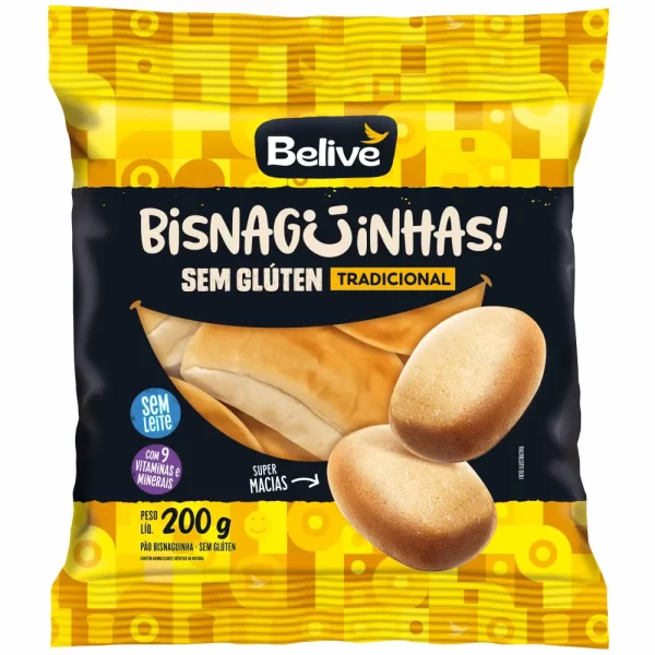 Bisnaguinha Tradicional Sem Glúten Belive 200g